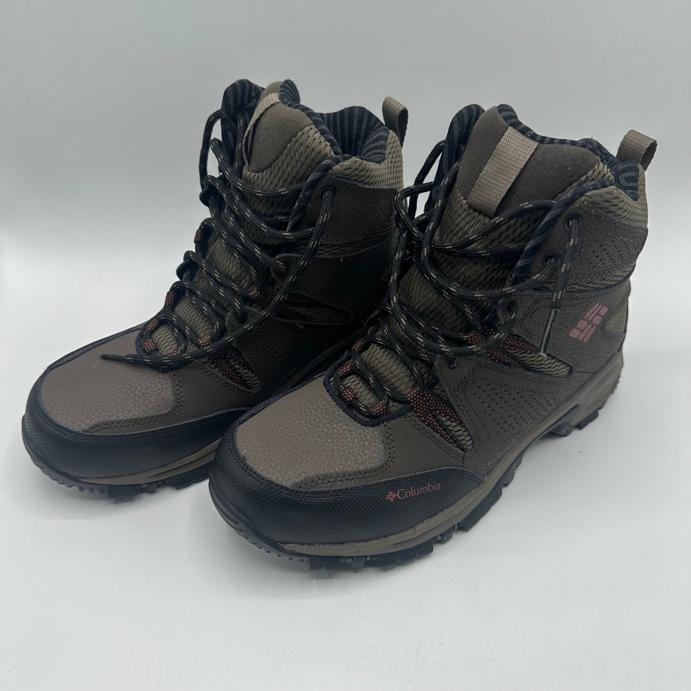 Columbia Mens Size 8 Liftop II Waterproof Brown Hiking Boots Thermal Coil Winter